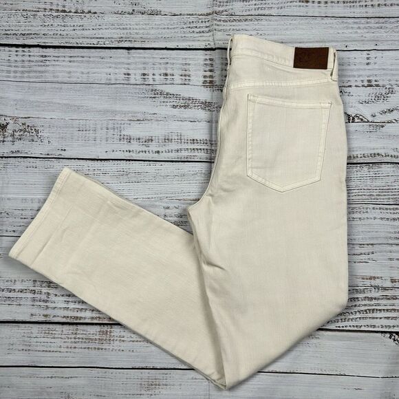 Johnny Was Jeans Women's 29 Cream The‎ Boyfriend Distressed Lace Crochet Boho - Picture 1 of 12